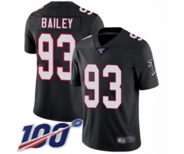 Men's Atlanta Falcons #93 Allen Bailey Black Alternate Vapor Untouchable Limited Player 100th Season Football Jersey