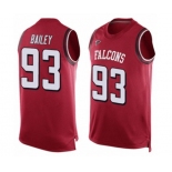 Men's Atlanta Falcons #93 Allen Bailey Limited Red Player Name & Number Tank Top Football Jersey