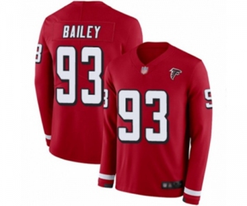 Men's Atlanta Falcons #93 Allen Bailey Limited Red Therma Long Sleeve Football Jersey