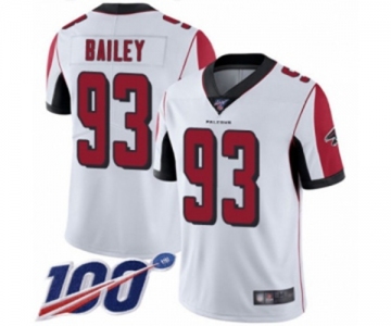 Men's Atlanta Falcons #93 Allen Bailey White Vapor Untouchable Limited Player 100th Season Football Jersey