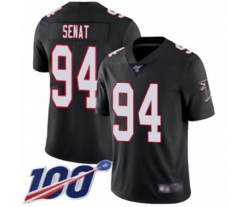 Men's Atlanta Falcons #94 Deadrin Senat Black Alternate Vapor Untouchable Limited Player 100th Season Football Jersey