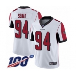 Men's Atlanta Falcons #94 Deadrin Senat White Vapor Untouchable Limited Player 100th Season Football Jersey