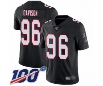 Men's Atlanta Falcons #96 Tyeler Davison Black Alternate Vapor Untouchable Limited Player 100th Season Football Jersey