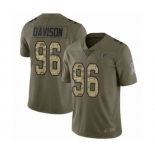 Men's Atlanta Falcons #96 Tyeler Davison Limited Olive Camo 2017 Salute to Service Football Jersey