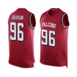 Men's Atlanta Falcons #96 Tyeler Davison Limited Red Player Name & Number Tank Top Football Jersey