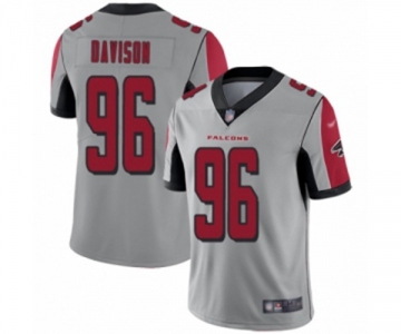 Men's Atlanta Falcons #96 Tyeler Davison Limited Silver Inverted Legend Football Jersey