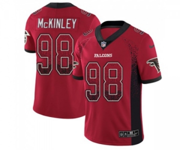 Men's Atlanta Falcons #98 Takkarist McKinley Limited Red Rush Drift Fashion Football Jersey