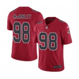 Men's Atlanta Falcons #98 Takkarist McKinley Limited Red Rush Vapor Untouchable Football Jersey