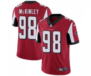 Men's Atlanta Falcons #98 Takkarist McKinley Red Team Color Vapor Untouchable Limited Player Football Jersey