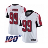 Men's Atlanta Falcons #99 Adrian Clayborn White Vapor Untouchable Limited Player 100th Season Football Jersey