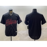 Men's Atlanta Falcons Blank Black With Patch Cool Base Stitched Baseball Jersey