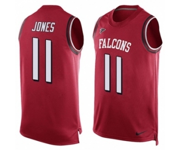 Men's Nike Atlanta Falcons #11 Julio Jones Limited Red Player Name & Number Tank Top NFL Jersey