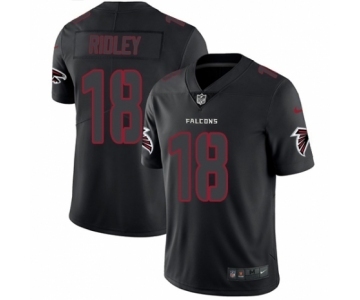 Men's Nike Atlanta Falcons #18 Calvin Ridley Limited Black Rush Impact NFL Jersey