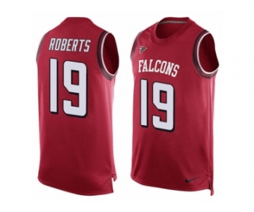 Men's Nike Atlanta Falcons #19 Andre Roberts Limited Red Player Name & Number Tank Top NFL Jersey