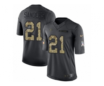 Men's Nike Atlanta Falcons #21 Deion Sanders Limited Black 2016 Salute to Service NFL Jersey