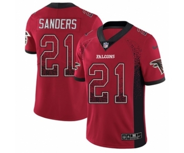 Men's Nike Atlanta Falcons #21 Deion Sanders Limited Red Rush Drift Fashion NFL Jersey