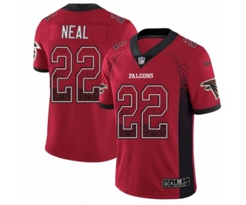 Men's Nike Atlanta Falcons #22 Keanu Neal Limited Red Rush Drift Fashion NFL Jersey