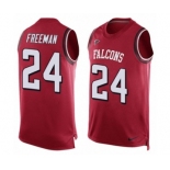 Men's Nike Atlanta Falcons #24 Devonta Freeman Limited Red Player Name & Number Tank Top NFL Jersey