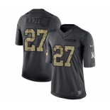 Men's Nike Atlanta Falcons #27 Damontae Kazee Limited Black 2016 Salute to Service NFL Jersey