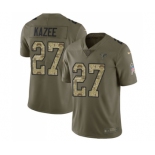 Men's Nike Atlanta Falcons #27 Damontae Kazee Limited Olive-Camo 2017 Salute to Service NFL Jersey