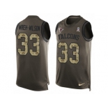 Men's Nike Atlanta Falcons #33 Blidi Wreh-Wilson Limited Green Salute to Service Tank Top NFL Jersey