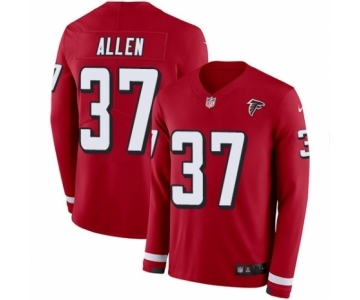 Men's Nike Atlanta Falcons #37 Ricardo Allen Limited Red Therma Long Sleeve NFL Jersey