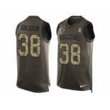 Men's Nike Atlanta Falcons #38 Dashon Goldson Limited Green Salute to Service Tank Top NFL Jersey