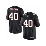 Men's Nike Atlanta Falcons #40 Derrick Coleman Limited Black Alternate NFL Jersey