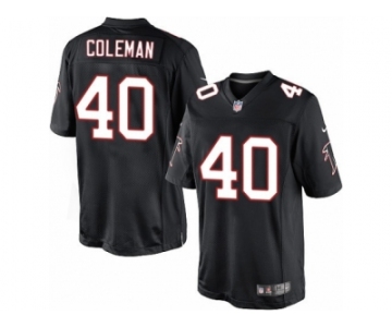 Men's Nike Atlanta Falcons #40 Derrick Coleman Limited Black Alternate NFL Jersey