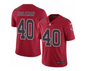 Men's Nike Atlanta Falcons #40 Derrick Coleman Limited Red Rush NFL Jersey