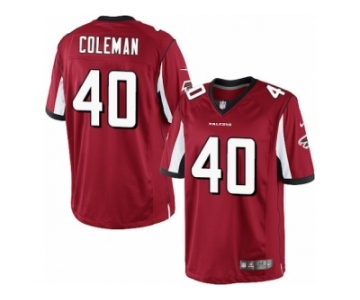 Men's Nike Atlanta Falcons #40 Derrick Coleman Limited Red Team Color NFL Jersey