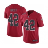 Men's Nike Atlanta Falcons #42 Duke Riley Elite Red Rush Vapor Untouchable NFL Jersey