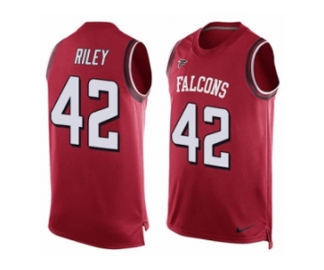 Men's Nike Atlanta Falcons #42 Duke Riley Limited Red Player Name & Number Tank Top NFL Jersey