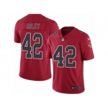 Men's Nike Atlanta Falcons #42 Duke Riley Limited Red Rush NFL Jersey