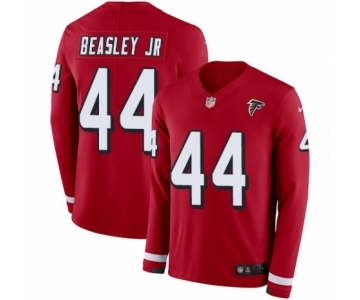 Men's Nike Atlanta Falcons #44 Vic Beasley Limited Red Therma Long Sleeve NFL Jersey