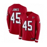 Men's Nike Atlanta Falcons #45 Deion Jones Limited Red Therma Long Sleeve NFL Jersey