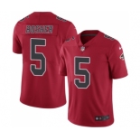 Men's Nike Atlanta Falcons #5 Matt Bosher Limited Red Rush Vapor Untouchable NFL Jersey