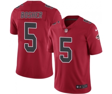 Men's Nike Atlanta Falcons #5 Matt Bosher Limited Red Rush Vapor Untouchable NFL Jersey