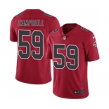 Men's Nike Atlanta Falcons #59 De'Vondre Campbell Elite Red Rush Vapor Untouchable NFL Jersey