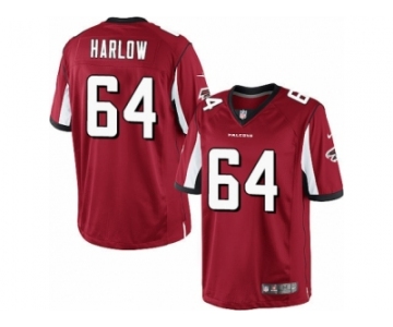 Men's Nike Atlanta Falcons #64 Sean Harlow Limited Red Team Color NFL Jersey