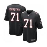 Men's Nike Atlanta Falcons #71 Wes Schweitzer Game Black Alternate NFL Jersey