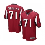 Men's Nike Atlanta Falcons #71 Wes Schweitzer Game Red Team Color NFL Jersey