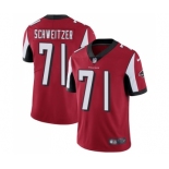 Men's Nike Atlanta Falcons #71 Wes Schweitzer Red Team Color Vapor Untouchable Limited Player NFL Jersey