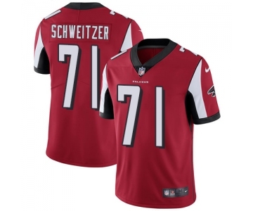 Men's Nike Atlanta Falcons #71 Wes Schweitzer Red Team Color Vapor Untouchable Limited Player NFL Jersey