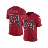 Men's Nike Atlanta Falcons #74 Tani Tupou Limited Red Rush NFL Jersey