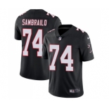 Men's Nike Atlanta Falcons #74 Ty Sambrailo Black Alternate Vapor Untouchable Limited Player NFL Jersey