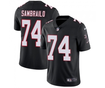 Men's Nike Atlanta Falcons #74 Ty Sambrailo Black Alternate Vapor Untouchable Limited Player NFL Jersey