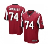 Men's Nike Atlanta Falcons #74 Ty Sambrailo Game Red Team Color NFL Jersey