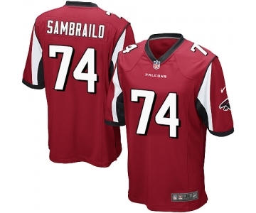 Men's Nike Atlanta Falcons #74 Ty Sambrailo Game Red Team Color NFL Jersey