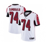 Men's Nike Atlanta Falcons #74 Ty Sambrailo White Vapor Untouchable Limited Player NFL Jersey